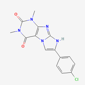 7-(4-chlorophenyl)-1,3-dimethyl-1H-imidazo[2,1-f]purine-2,4(3H,8H)-dione