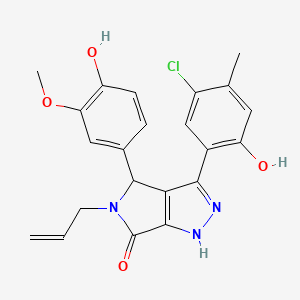 3-(5-chloro-2-hydroxy-4-methylphenyl)-4-(4-hydroxy-3-methoxyphenyl)-5-(prop-2-en-1-yl)-4,5-dihydropyrrolo[3,4-c]pyrazol-6(2H)-one