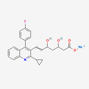 Sodium 7-(2-cyclopropyl-4-(4-fluorophenyl)quinolin-3-yl)-3,5-dihydroxyhept-6-enoate