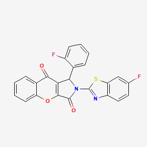 2-(6-Fluoro-1,3-benzothiazol-2-yl)-1-(2-fluorophenyl)-1,2-dihydrochromeno[2,3-c]pyrrole-3,9-dione