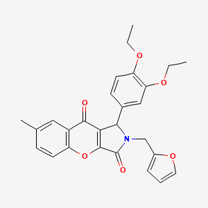 1-(3,4-Diethoxyphenyl)-2-(furan-2-ylmethyl)-7-methyl-1,2-dihydrochromeno[2,3-c]pyrrole-3,9-dione