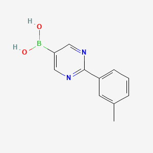 molecular formula C11H11BN2O2 B14086655 (2-(m-Tolyl)pyrimidin-5-yl)boronic acid 