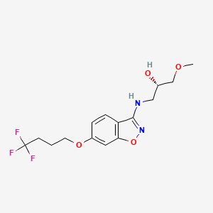 N-[(2S)-2-hydroxy-3-methoxypropyl]-6-(4,4,4-trifluorobutoxy)-1,2-benzoxazol-3-amine