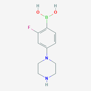 (2-Fluoro-4-(piperazin-1-yl)phenyl)boronic acid