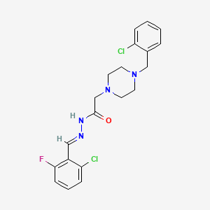 2-[4-(2-chlorobenzyl)piperazin-1-yl]-N'-[(E)-(2-chloro-6-fluorophenyl)methylidene]acetohydrazide