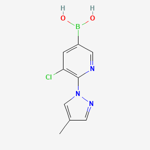 (5-Chloro-6-(4-methyl-1H-pyrazol-1-yl)pyridin-3-yl)boronic acid