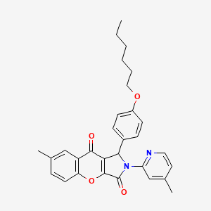 1-[4-(Hexyloxy)phenyl]-7-methyl-2-(4-methylpyridin-2-yl)-1,2-dihydrochromeno[2,3-c]pyrrole-3,9-dione