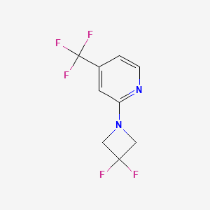 molecular formula C9H7F5N2 B1408685 2-(3,3-Difluoroazetidin-1-yl)-4-(trifluoromethyl)pyridine CAS No. 1707367-70-1