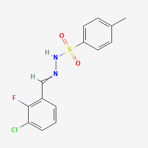 N-[(3-chloro-2-fluorophenyl)methylideneamino]-4-methylbenzenesulfonamide