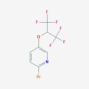 molecular formula C8H4BrF6NO B1408687 2-Bromo-5-(1,1,1,3,3,3-hexafluoropropan-2-yloxy)pyridine CAS No. 1779121-58-2