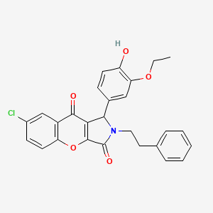 7-Chloro-1-(3-ethoxy-4-hydroxyphenyl)-2-(2-phenylethyl)-1,2-dihydrochromeno[2,3-c]pyrrole-3,9-dione