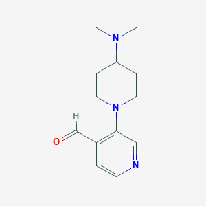 molecular formula C13H19N3O B1408690 3-(4-(Dimethylamino)piperidin-1-yl)isonicotinaldehyde CAS No. 1774895-14-5