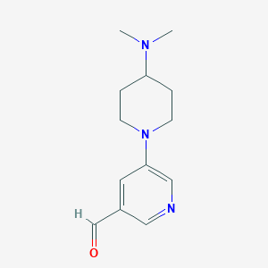 molecular formula C13H19N3O B1408691 5-(4-(Dimethylamino)piperidin-1-yl)nicotinaldehyde CAS No. 1774897-37-8