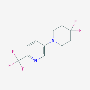 molecular formula C11H11F5N2 B1408694 5-(4,4-Difluoropiperidin-1-yl)-2-(trifluoromethyl)pyridine CAS No. 1707358-20-0