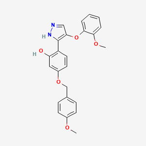 5-[(4-methoxybenzyl)oxy]-2-[4-(2-methoxyphenoxy)-1H-pyrazol-5-yl]phenol