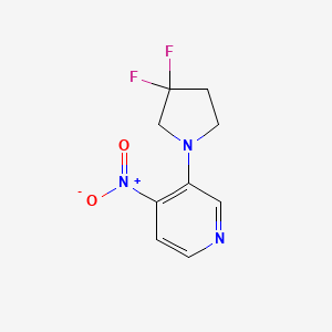 molecular formula C9H9F2N3O2 B1408696 3-(3,3-Difluoropyrrolidin-1-yl)-4-nitropyridine CAS No. 1713162-89-0