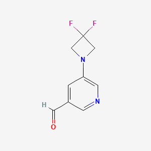 molecular formula C9H8F2N2O B1408698 5-(3,3-Difluoroazetidin-1-yl)nicotinaldehyde CAS No. 1774895-47-4