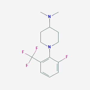 molecular formula C14H18F4N2 B1408699 1-(2-Fluoro-6-(trifluoromethyl)phenyl)-N,N-dimethylpiperidin-4-amine CAS No. 1713160-21-4