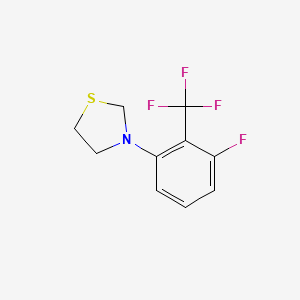 molecular formula C10H9F4NS B1408704 3-(3-Fluoro-2-(trifluoromethyl)phenyl)thiazolidine CAS No. 1779122-42-7