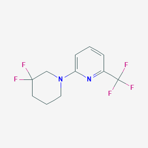 molecular formula C11H11F5N2 B1408707 2-(3,3-Difluoropiperidin-1-yl)-6-(trifluoromethyl)pyridine CAS No. 1774896-00-2