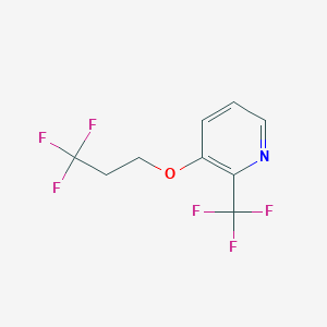 molecular formula C9H7F6NO B1408708 2-(Trifluoromethyl)-3-(3,3,3-trifluoropropoxy)pyridine CAS No. 1707358-18-6