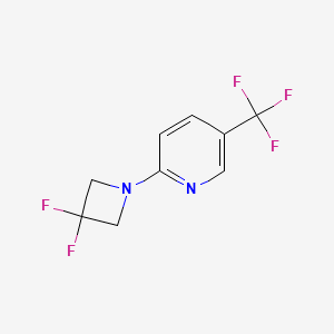 molecular formula C9H7F5N2 B1408718 2-(3,3-Difluoroazetidin-1-yl)-5-(trifluoromethyl)pyridine CAS No. 1707581-24-5