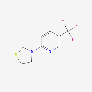 molecular formula C9H9F3N2S B1408719 3-(5-(Trifluoromethyl)pyridin-2-yl)thiazolidine CAS No. 1707367-73-4