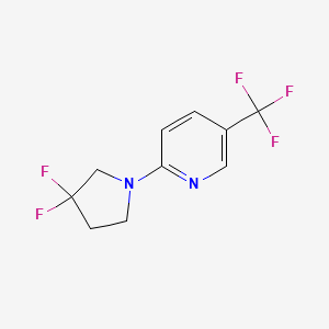 molecular formula C10H9F5N2 B1408720 2-(3,3-Difluoropyrrolidin-1-yl)-5-(trifluoromethyl)pyridine CAS No. 1707358-16-4