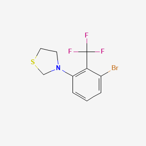 molecular formula C10H9BrF3NS B1408724 3-(3-Bromo-2-(trifluoromethyl)phenyl)thiazolidine CAS No. 1774895-27-0