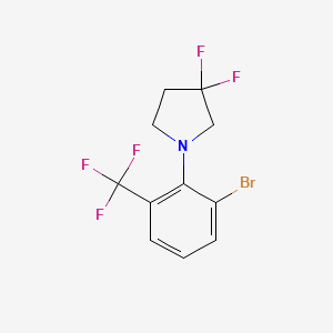 1-(2-Bromo-6-(trifluoromethyl)phenyl)-3,3-difluoropyrrolidine