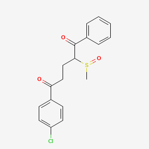 5-(4-Chlorophenyl)-2-(methanesulfinyl)-1-phenylpentane-1,5-dione