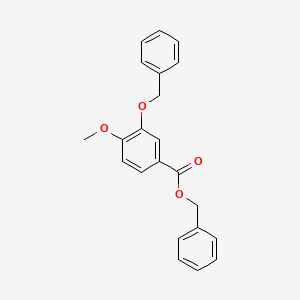 molecular formula C22H20O4 B14087312 Benzyl 3-(benzyloxy)-4-methoxybenzoate 