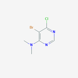 molecular formula C6H7BrClN3 B1408737 5-bromo-6-chloro-N,N-dimethylpyrimidin-4-amine CAS No. 1698113-78-8