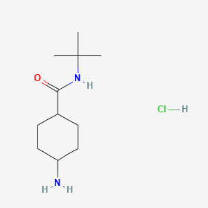 molecular formula C11H23ClN2O B1408739 trans-4-Amino-N-tert-butylcyclohexanecarboxamide hydrochloride CAS No. 1013111-85-7