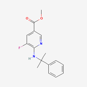 Methyl 5-fluoro-6-[(2-phenylpropan-2-yl)amino]pyridine-3-carboxylate