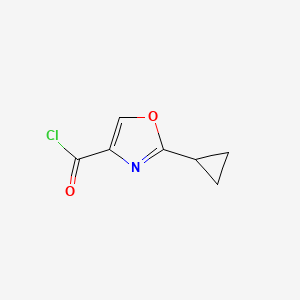 B1408744 2-Cyclopropyl-1,3-oxazole-4-carbonyl chloride CAS No. 1072103-26-4