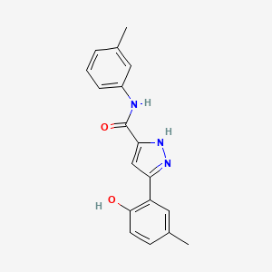 5-(2-hydroxy-5-methylphenyl)-N-(3-methylphenyl)-1H-pyrazole-3-carboxamide