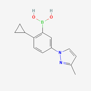 (2-Cyclopropyl-5-(3-methyl-1H-pyrazol-1-yl)phenyl)boronic acid