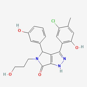 3-(5-chloro-2-hydroxy-4-methylphenyl)-4-(3-hydroxyphenyl)-5-(3-hydroxypropyl)-4,5-dihydropyrrolo[3,4-c]pyrazol-6(2H)-one