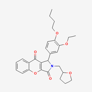 1-(4-Butoxy-3-ethoxyphenyl)-2-(tetrahydrofuran-2-ylmethyl)-1,2-dihydrochromeno[2,3-c]pyrrole-3,9-dione