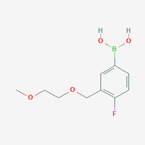molecular formula C10H14BFO4 B1408761 4-Fluoro-3-((2-methoxyethoxy)methyl)phenylboronic acid CAS No. 1704063-97-7