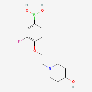 3-Fluoro-4-(2-(4-hydroxypiperidin-1-yl)ethoxy)phenylboronic acid