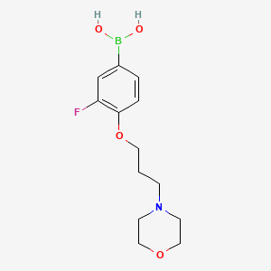 molecular formula C13H19BFNO4 B1408763 3-Fluoro-4-(3-morpholinopropoxy)phenylboronic acid CAS No. 944279-32-7
