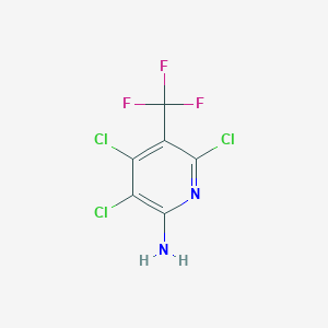 molecular formula C6H2Cl3F3N2 B1408766 3,4,6-Trichloro-5-(trifluoromethyl)pyridin-2-amine CAS No. 1704065-36-0