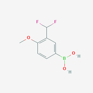 molecular formula C8H9BF2O3 B1408768 (3-(二氟甲基)-4-甲氧苯基)硼酸 CAS No. 1704065-70-2