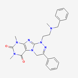 1-{2-[benzyl(methyl)amino]ethyl}-7,9-dimethyl-3-phenyl-1,4-dihydro[1,2,4]triazino[3,4-f]purine-6,8(7H,9H)-dione