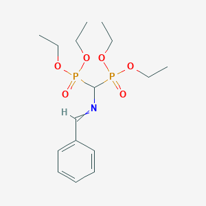 Tetraethyl-(N-benzylideneaminomethylene)bisphosphonate, stabilized