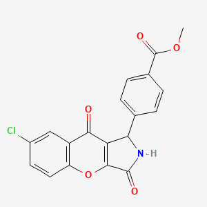 Methyl 4-(7-chloro-3,9-dioxo-1,2,3,9-tetrahydrochromeno[2,3-c]pyrrol-1-yl)benzoate