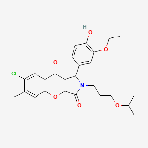 7-Chloro-1-(3-ethoxy-4-hydroxyphenyl)-6-methyl-2-[3-(propan-2-yloxy)propyl]-1,2-dihydrochromeno[2,3-c]pyrrole-3,9-dione