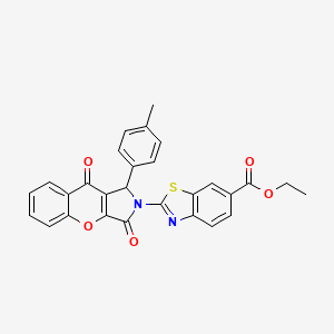 ethyl 2-[1-(4-methylphenyl)-3,9-dioxo-3,9-dihydrochromeno[2,3-c]pyrrol-2(1H)-yl]-1,3-benzothiazole-6-carboxylate